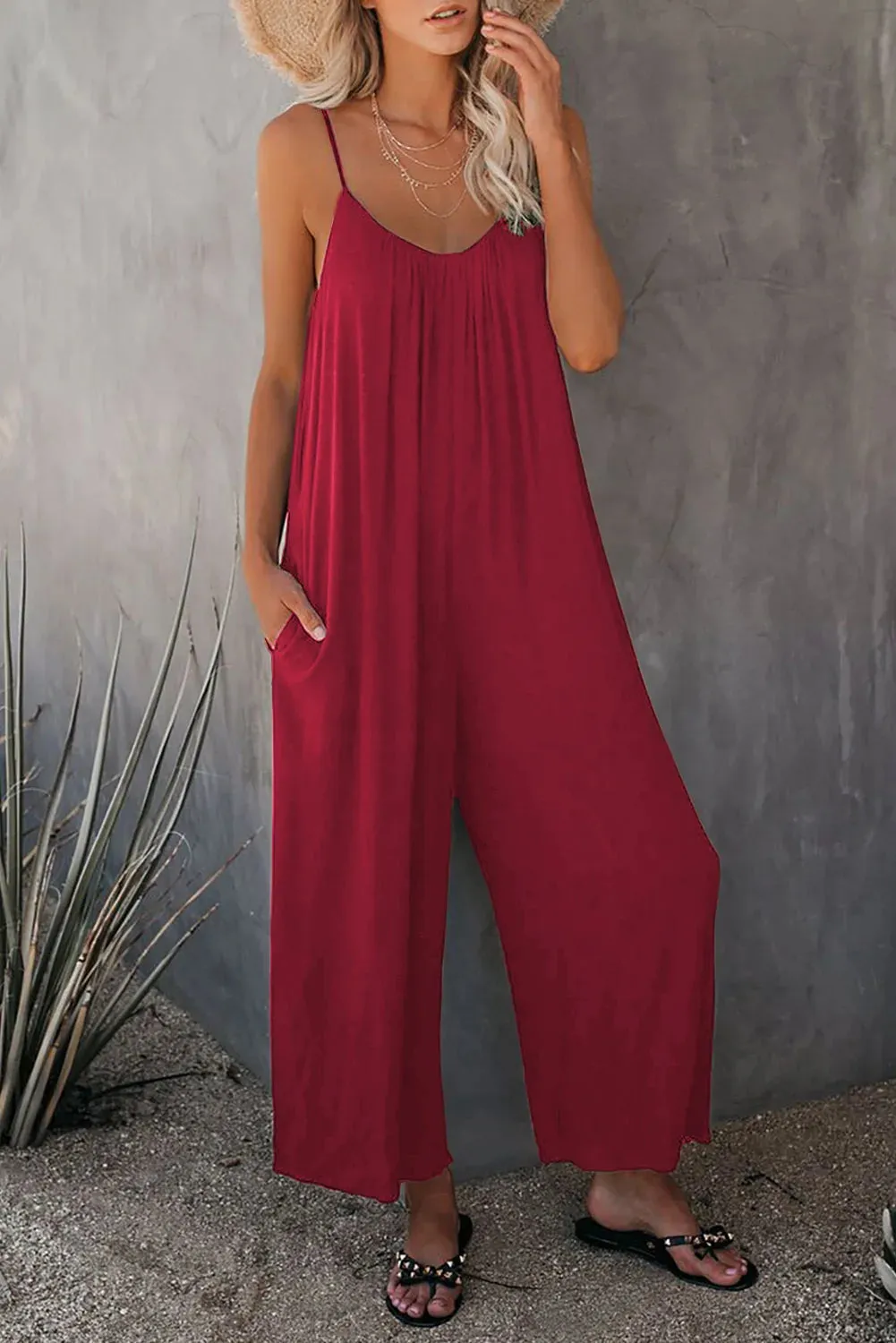 Casual Pocket Jumpsuit, Boho Suspender jumpsuit, Summer Garden outfit