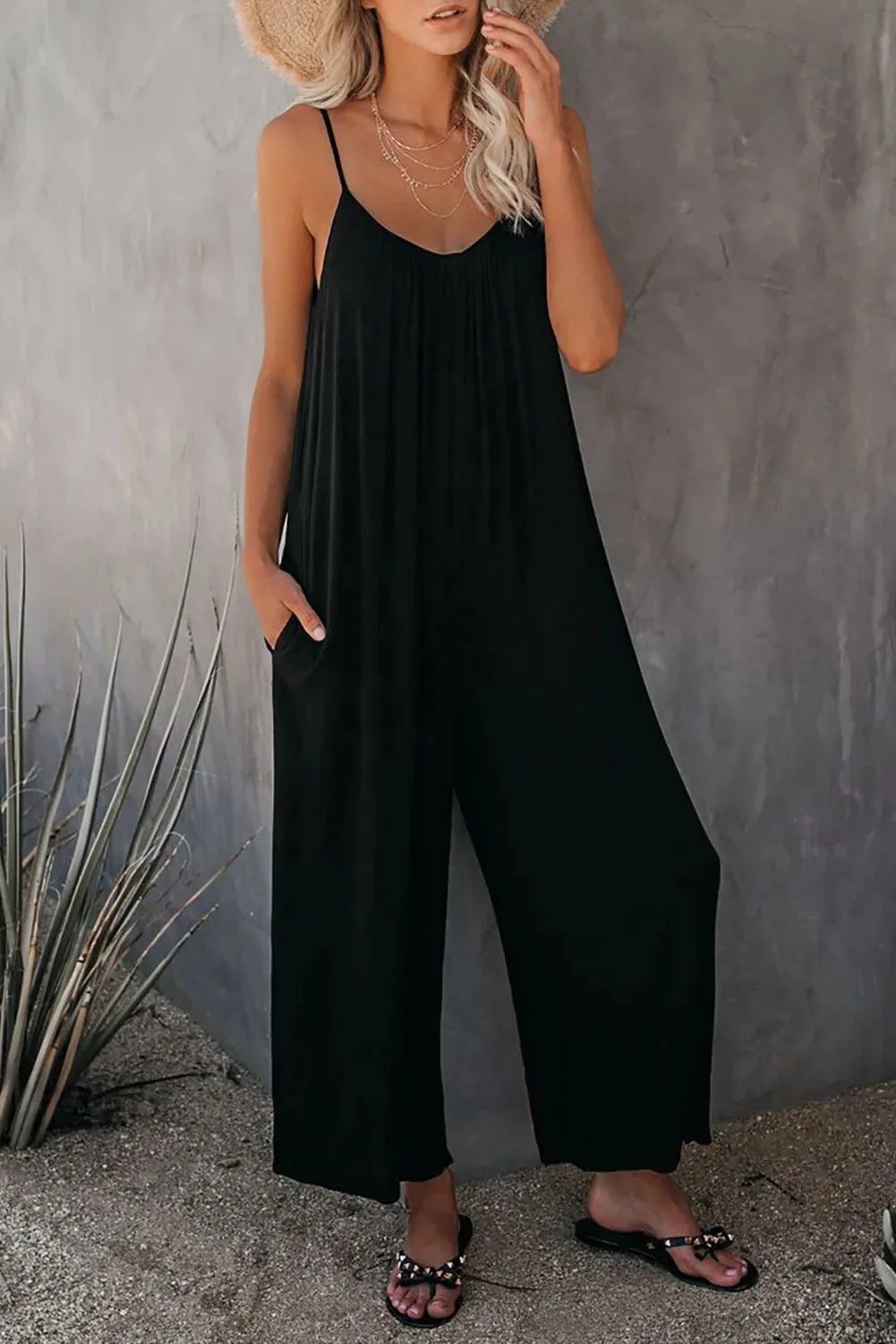 Casual Pocket Jumpsuit, Boho Suspender jumpsuit, Summer Garden outfit