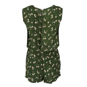 Casual Women Rompers Jumpsuit Bohemia Feminino Sleeveless Overalls Flower Print Shorts Bodysuit NW