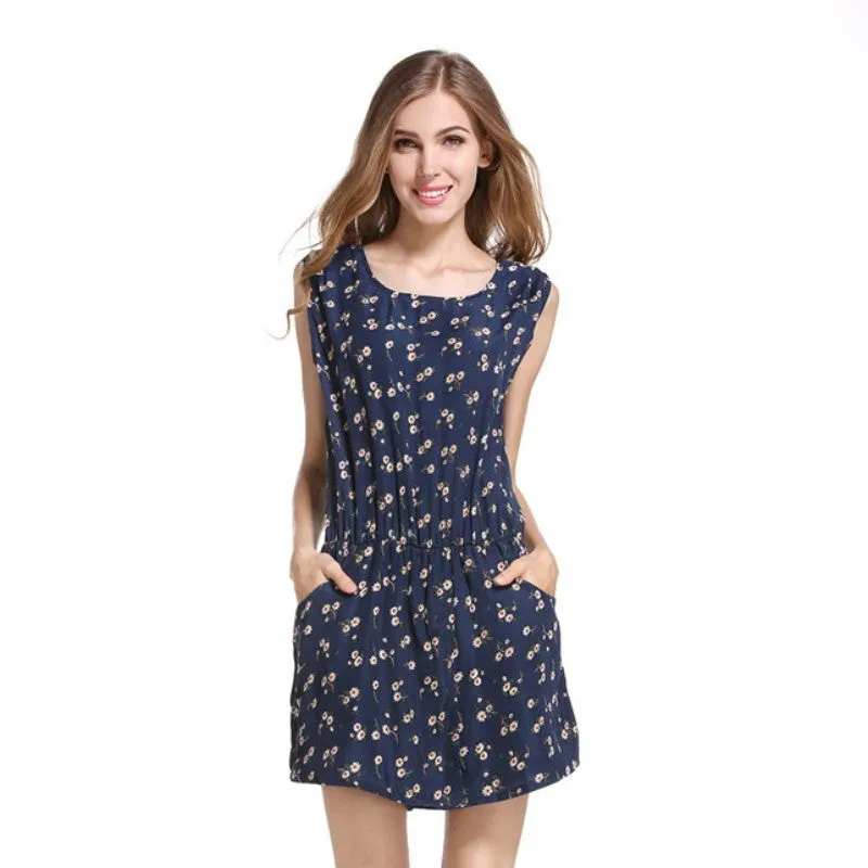 Casual Women Rompers Jumpsuit Bohemia Feminino Sleeveless Overalls Flower Print Shorts Bodysuit NW