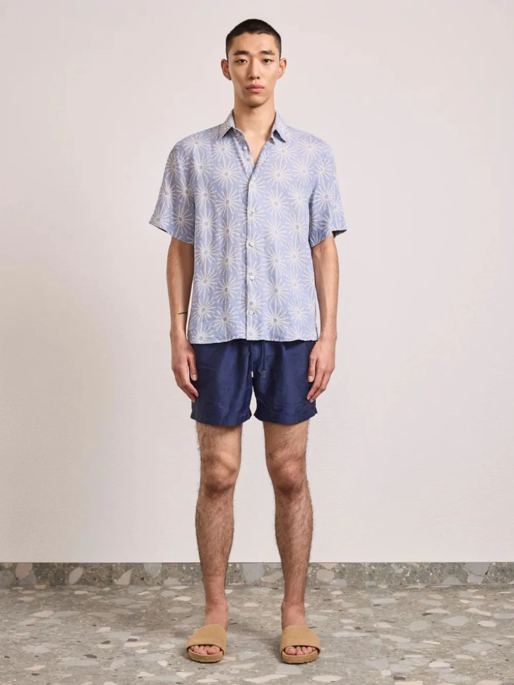 Chambray Blue Castro Linen Shirt