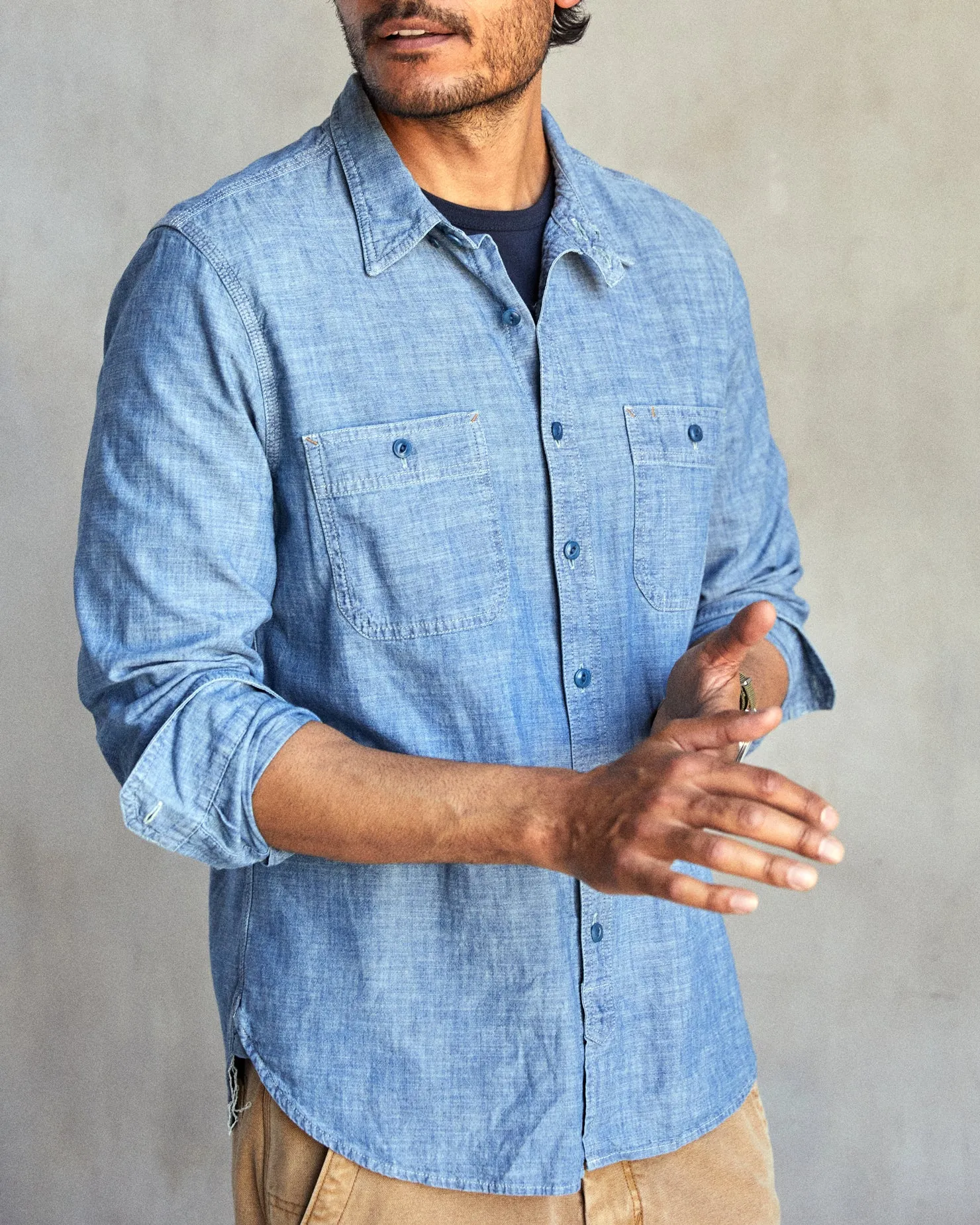 Chambray Utility Shirt