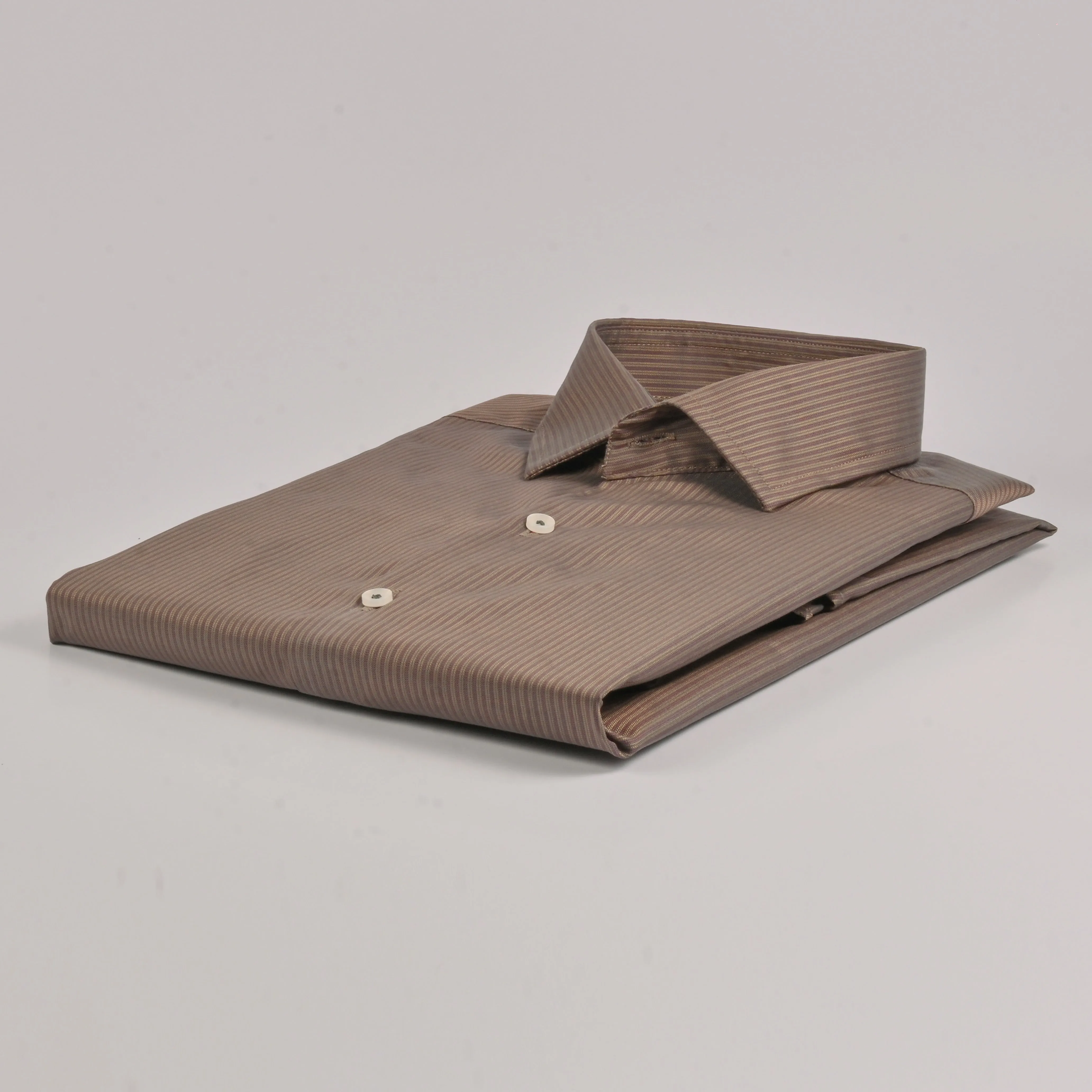 Ck Dark Brown Striped Shirt