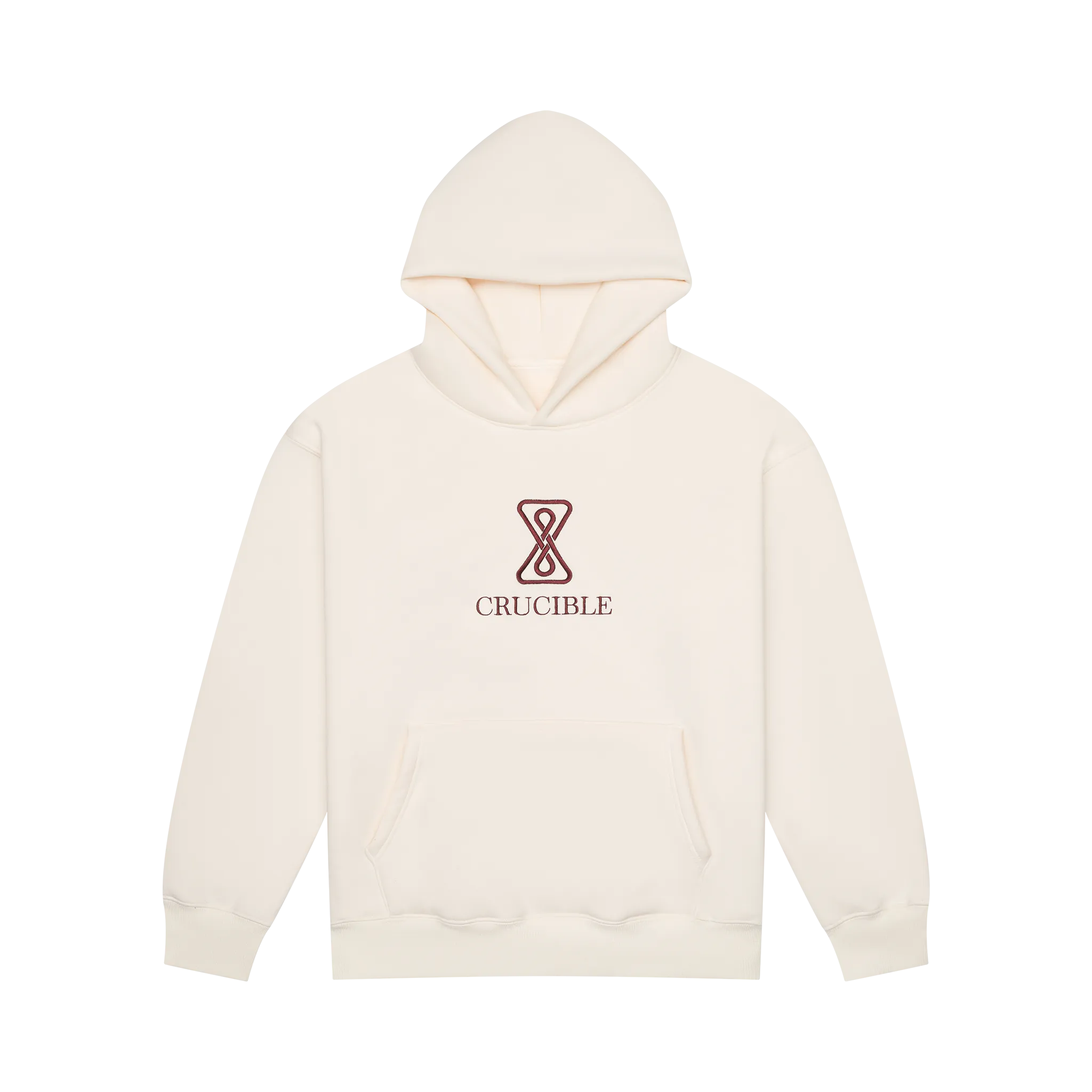 Classic Logo Hoodie - Cream/Maroon