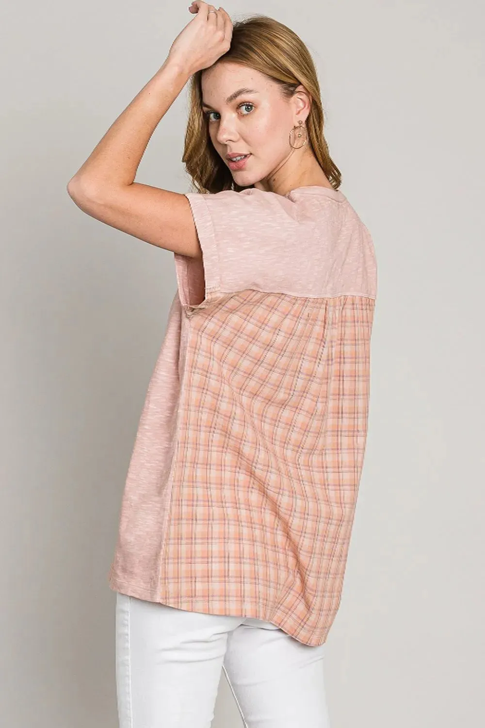 Cotton Bleu by Nu Label Plaid Short Sleeve T-Shirt For Men