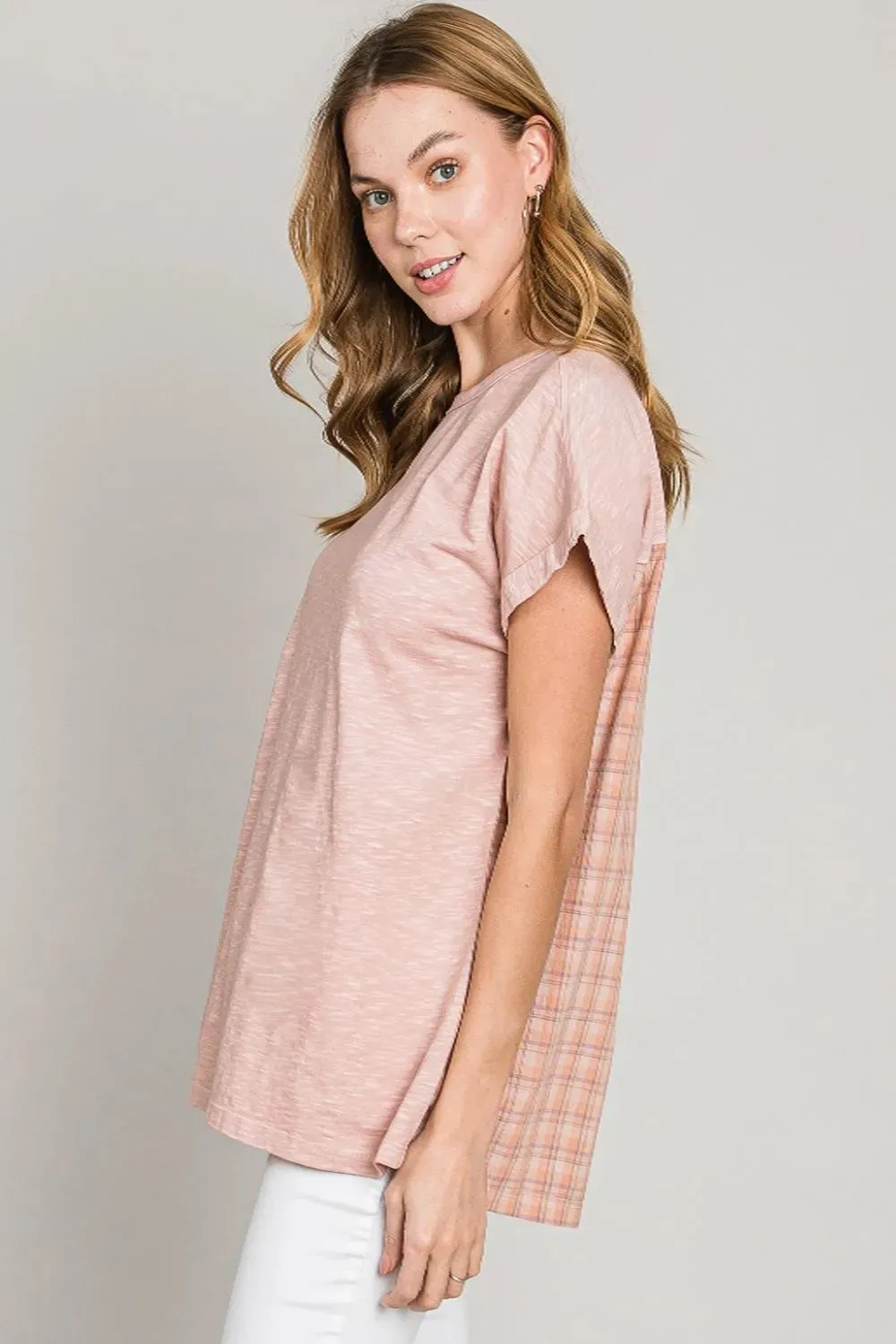 Cotton Bleu by Nu Label Plaid Short Sleeve T-Shirt For Men