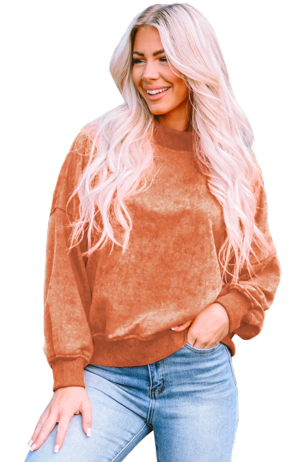 Crew Neck Pullover Sweatshirt
