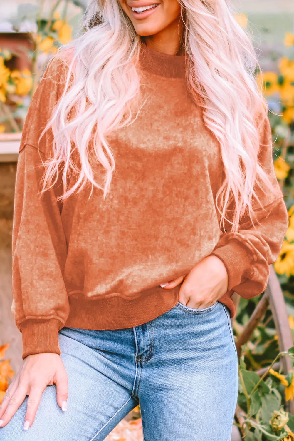 Crew Neck Pullover Sweatshirt