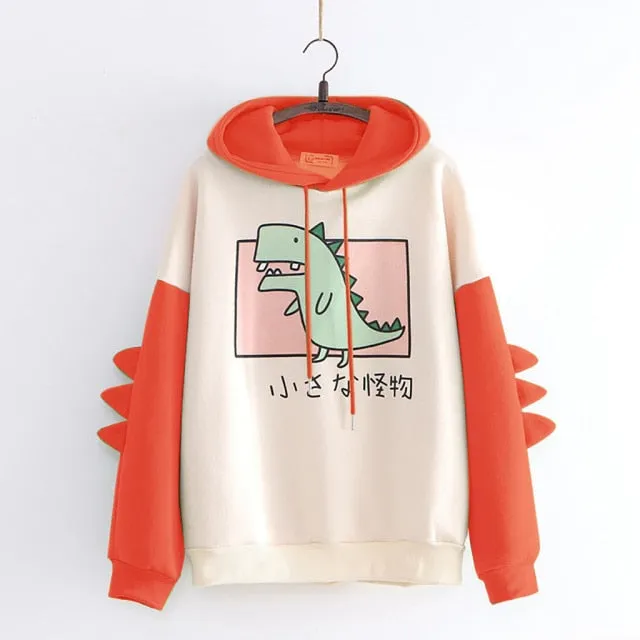 Cute Dinosaur Womens Hoodies