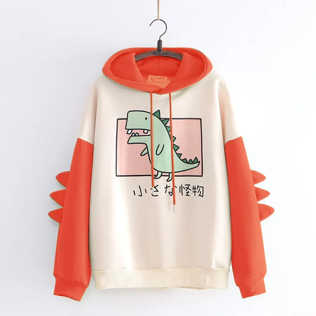 Cute Dinosaur Womens Hoodies