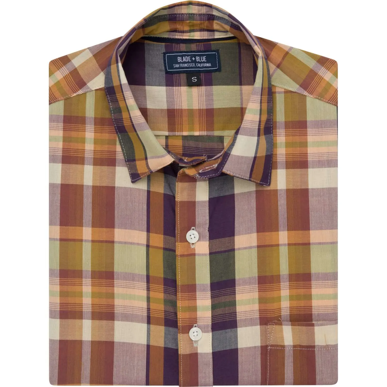 DANTE Short Sleeve Shirt in Madras Plaid (L Available)