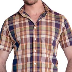 DANTE Short Sleeve Shirt in Madras Plaid (L Available)