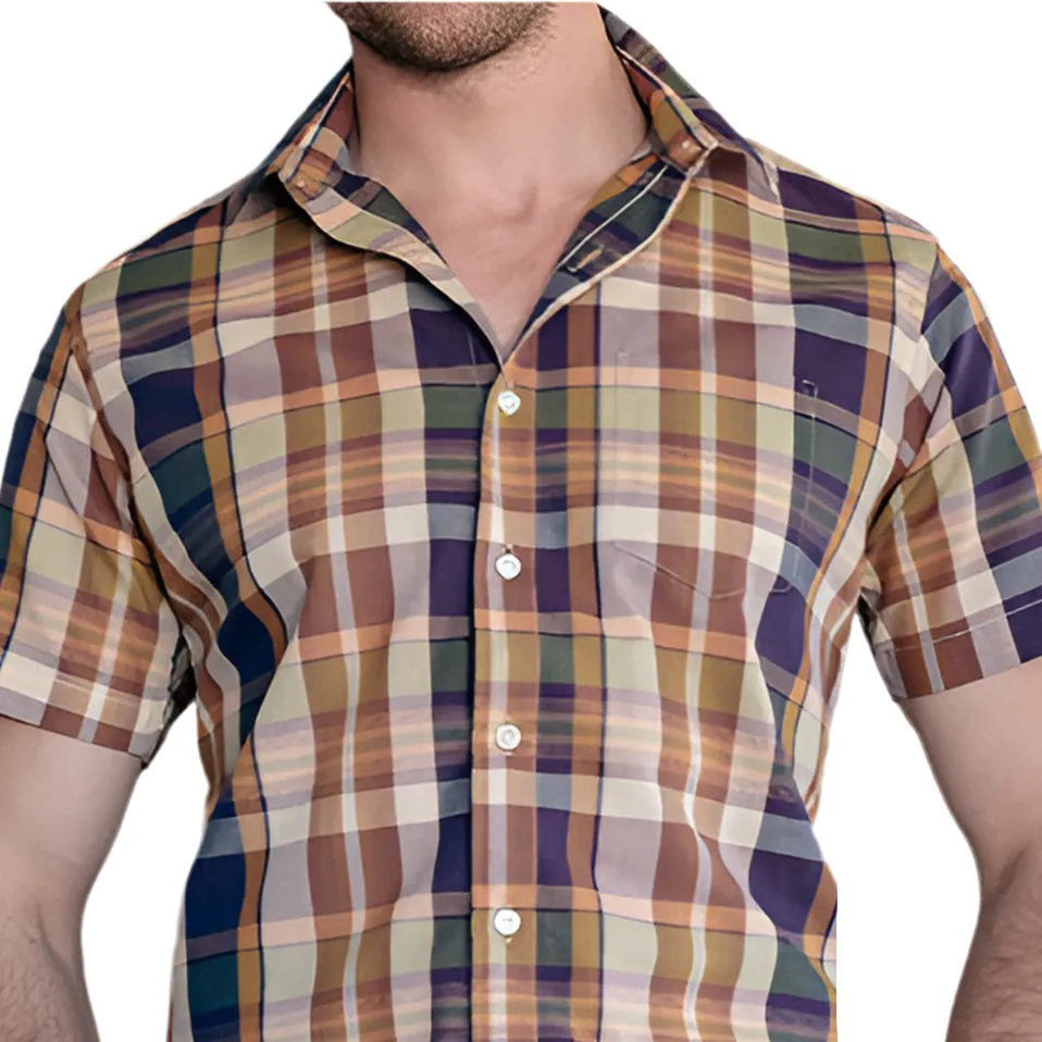 DANTE Short Sleeve Shirt in Madras Plaid (L Available)