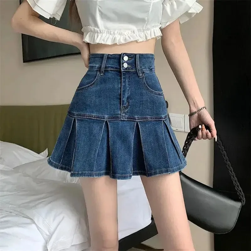 Dark Blue Denim Skirt