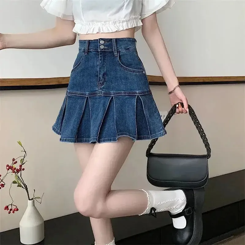 Dark Blue Denim Skirt