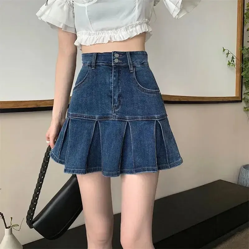 Dark Blue Denim Skirt