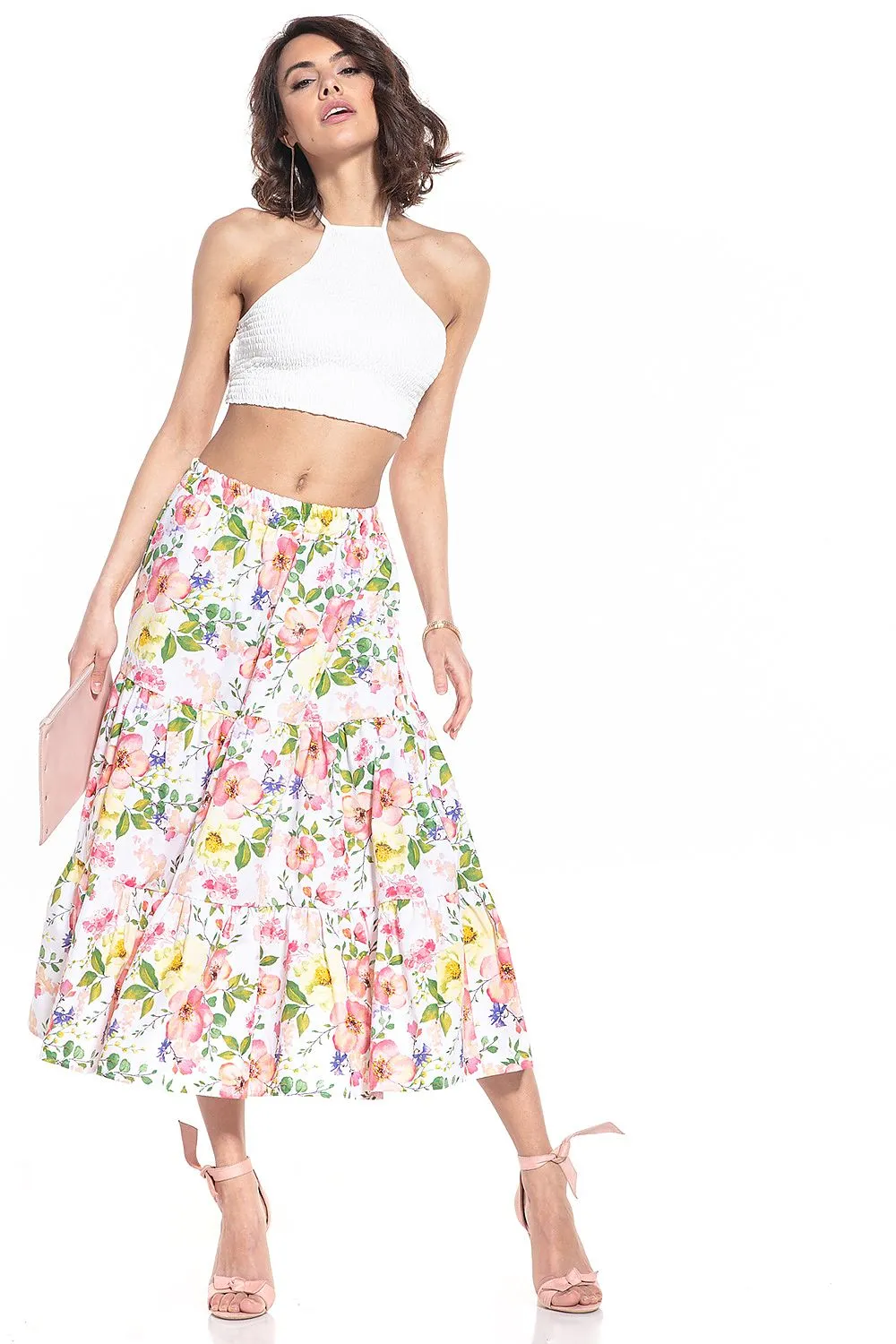 Dark Moro Pattern A-Line Skirt