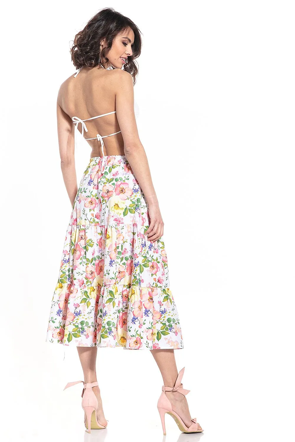 Dark Moro Pattern A-Line Skirt