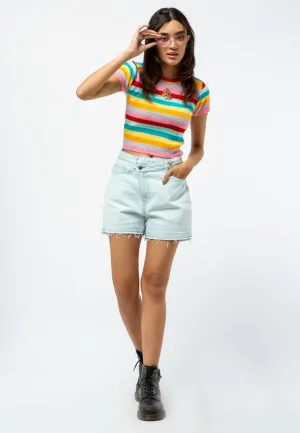 Denim Cut Out Skort
