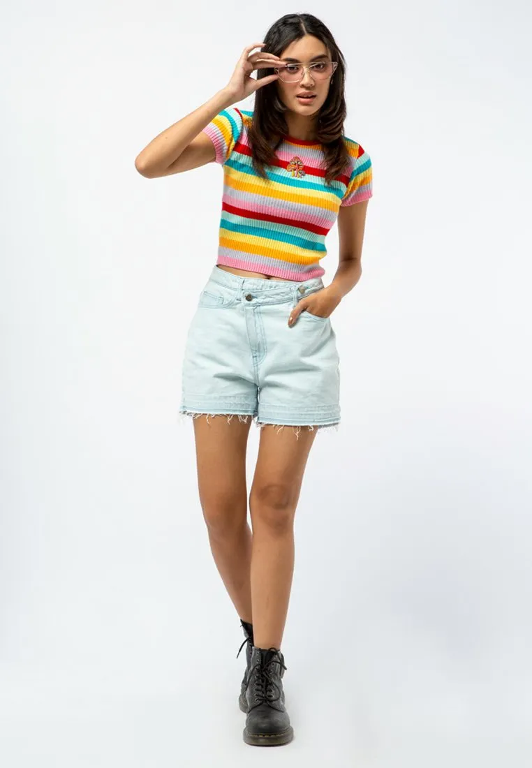 Denim Cut Out Skort