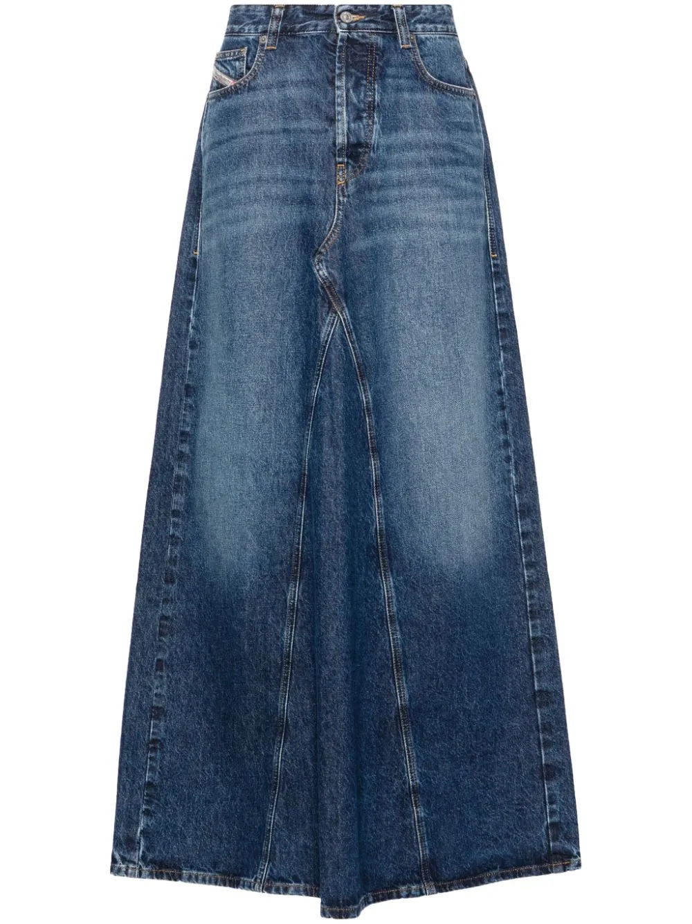 Denim long skirt
