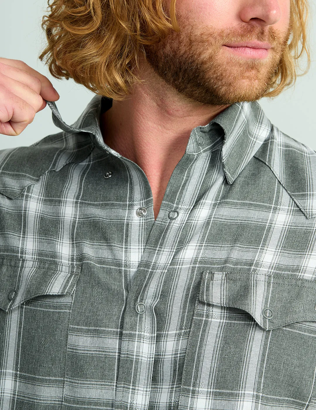 Diamond Back Plaid Button-Down