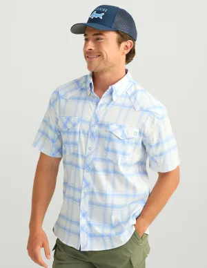 Diamond Back Plaid Short Sleeve Button-Down