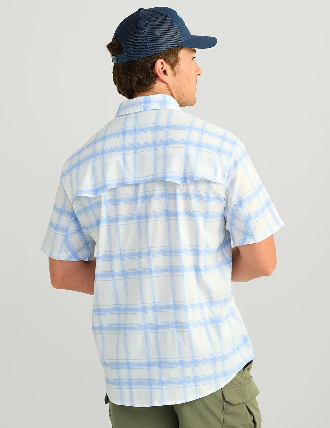 Diamond Back Plaid Short Sleeve Button-Down