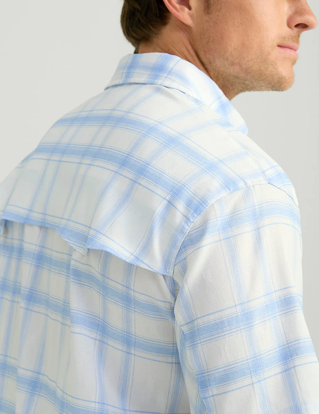 Diamond Back Plaid Short Sleeve Button-Down