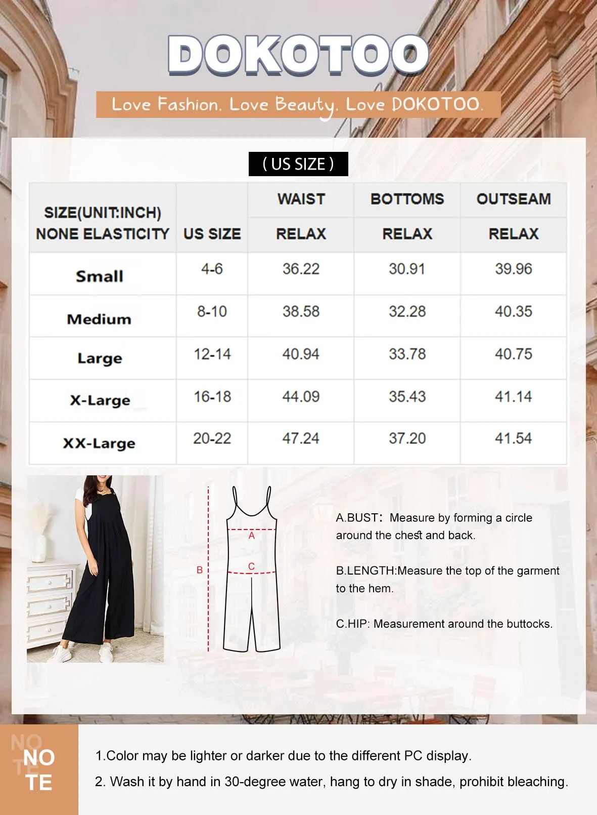 Dokotoo Womens Oversized Khaki Jumpsuits for Women Overalls Loose Casual Wide Leg One Piece Sleeveless Solid Jumpsuit Long Pant Rompers with Pockets 2024 Fashion