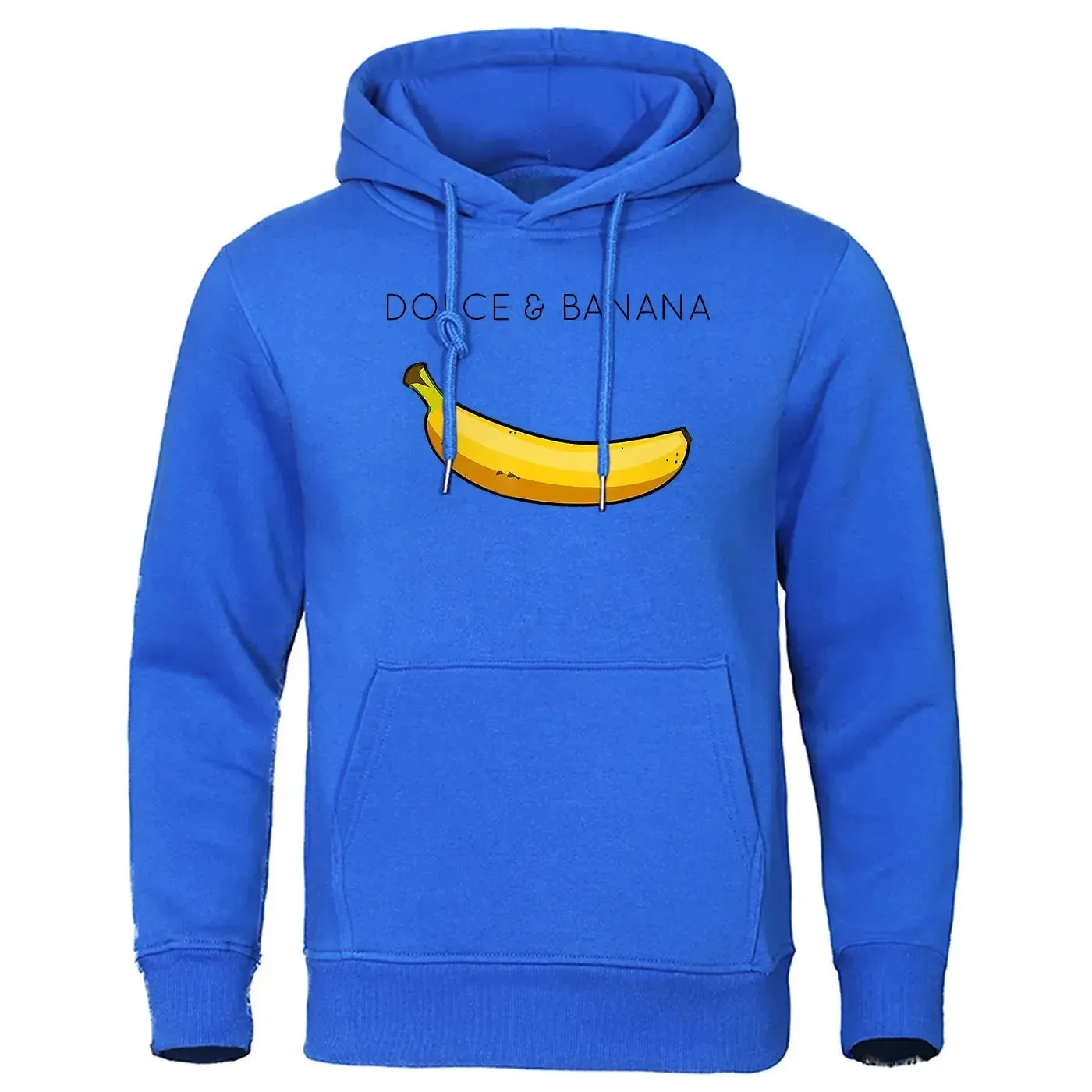 Dolce & Banana Cute Printed Men Hoodie Loose Casual Warm Fleece Hoodies Personality Street Hip Hop Sweatshirt
