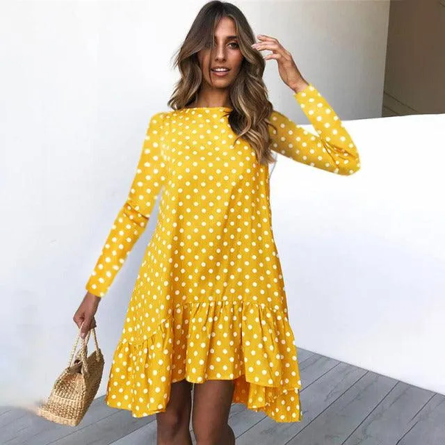 Doris Ruffle Bottom Dress