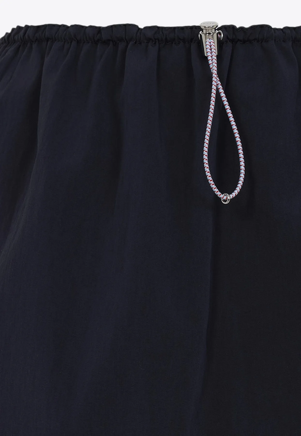 Drawstring Mini Skirt