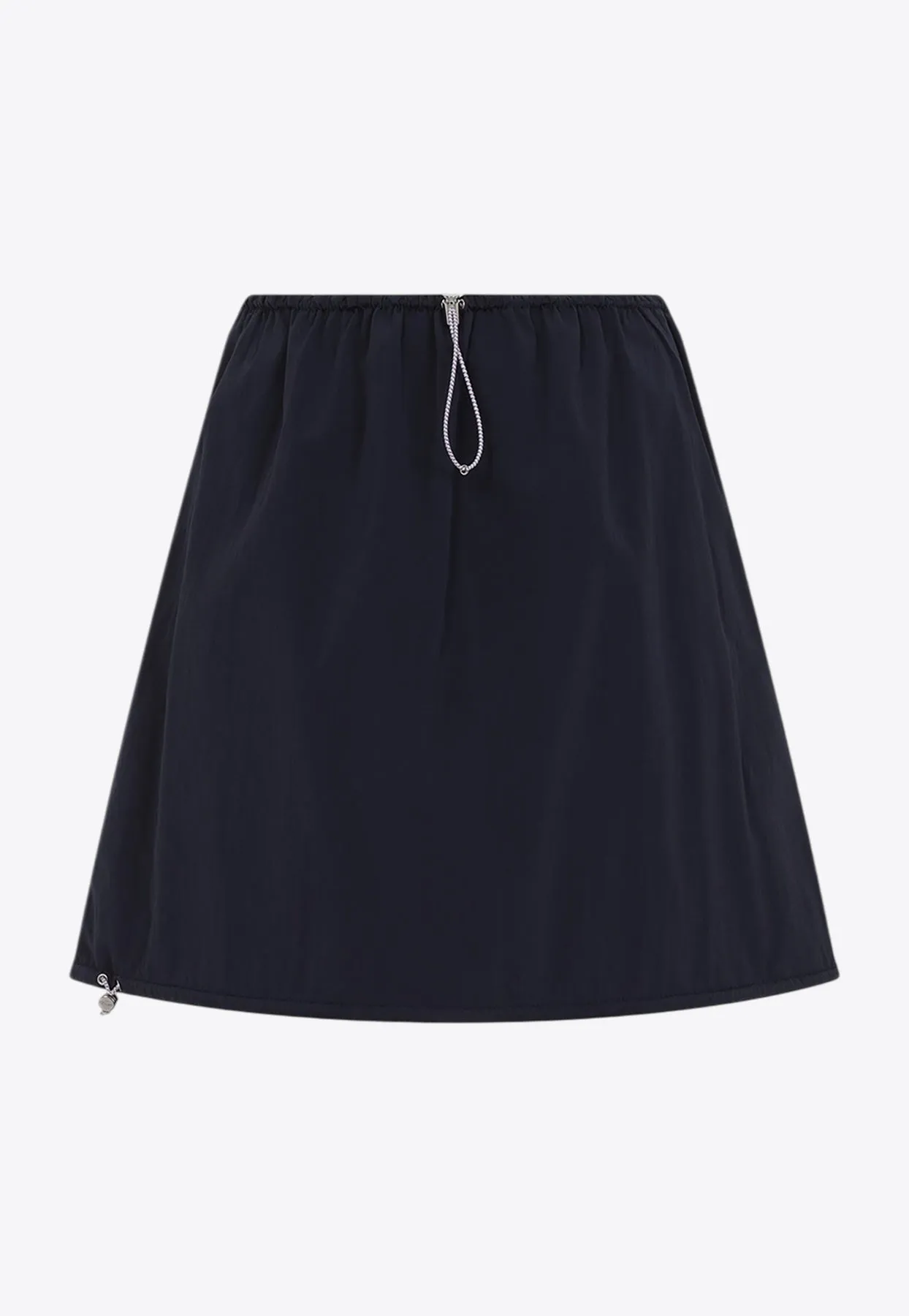 Drawstring Mini Skirt