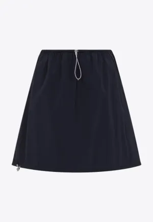 Drawstring Mini Skirt