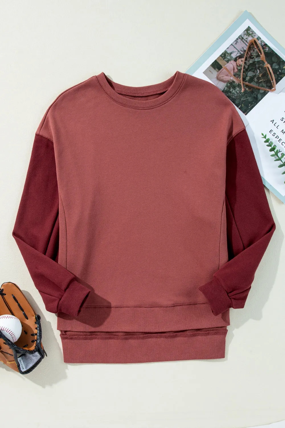 Drop Shoulder Pullover Sweatshirt