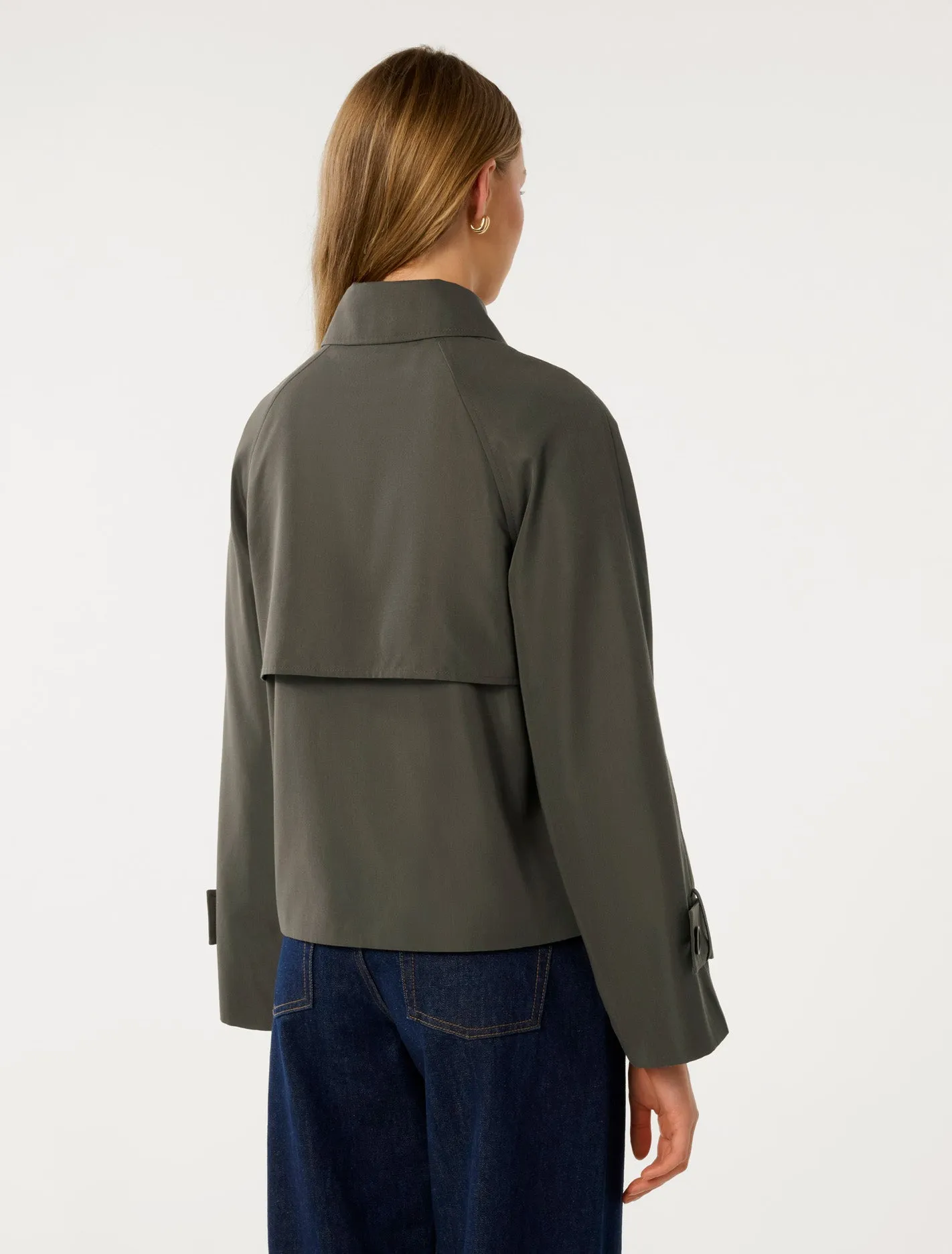 Ebony Cropped Trench Coat
