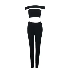 Elegant one piece women long pants jumpsuits & rompers sexy casual girls playsuits cut out coveralls