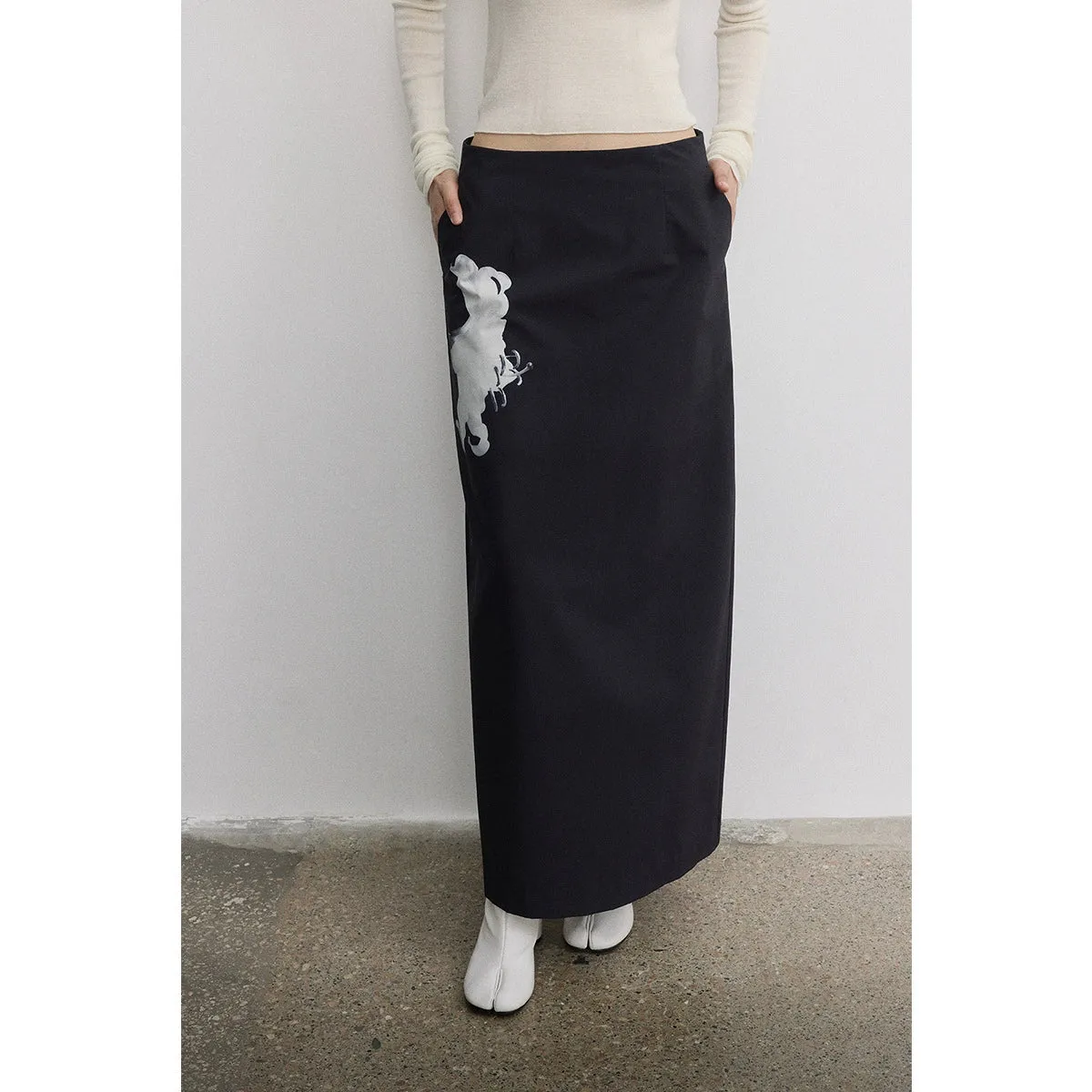 Elegant Vertical A-line Skirt