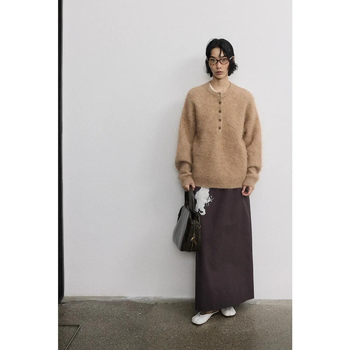 Elegant Vertical A-line Skirt