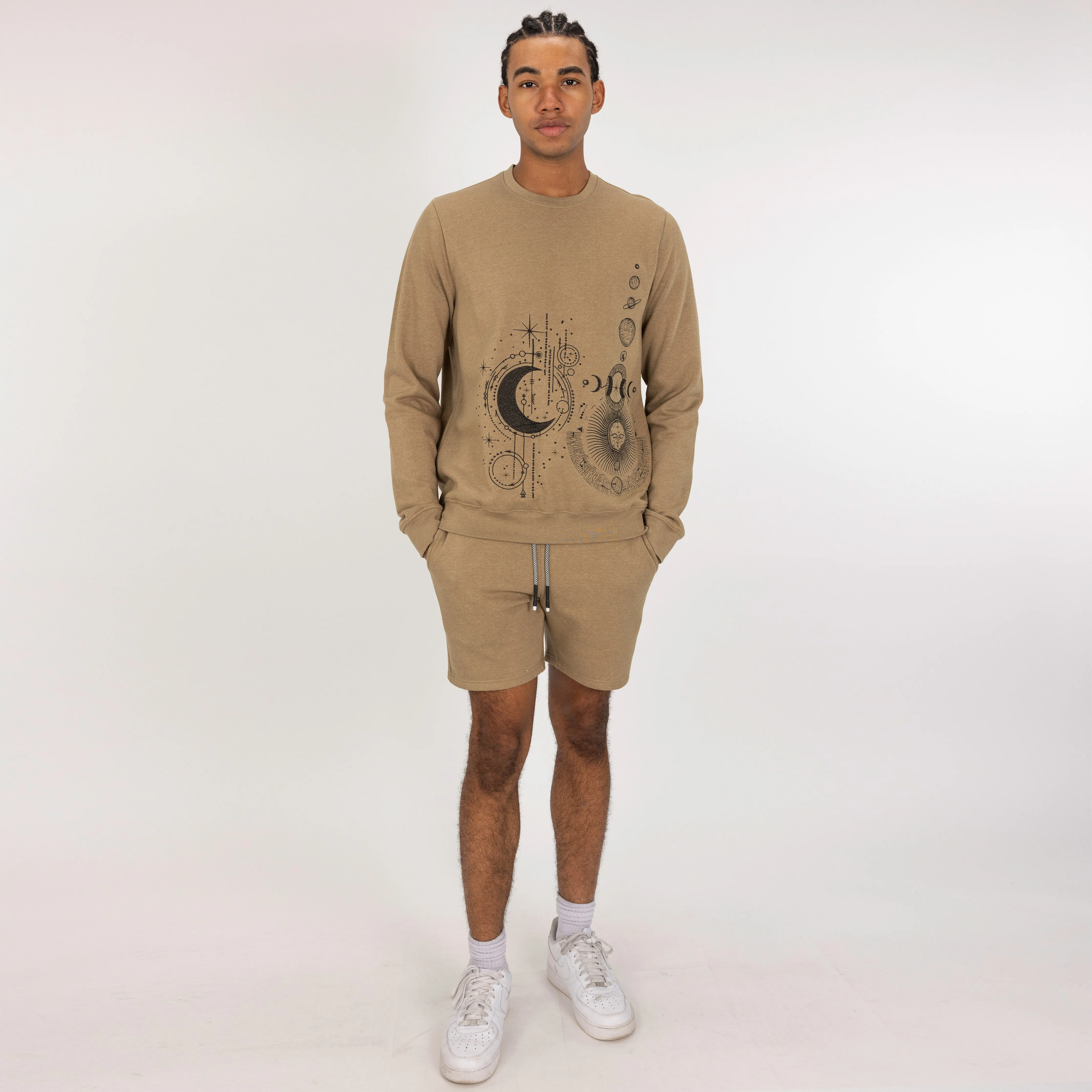 Embroidered Front Sweatshirt  - Elmwood / Celestial