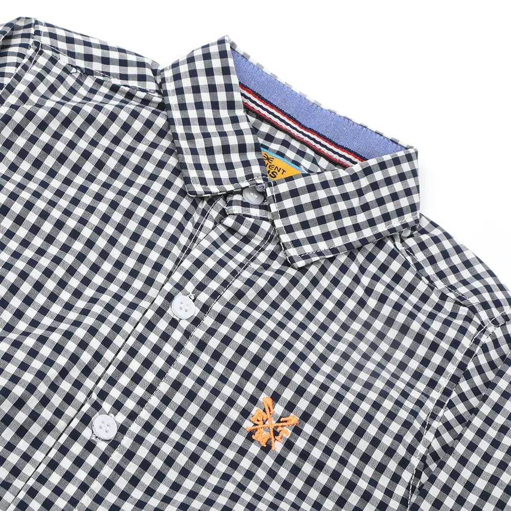 Eminent Boys Full Sleeves Casual Shirt - Navy Blue