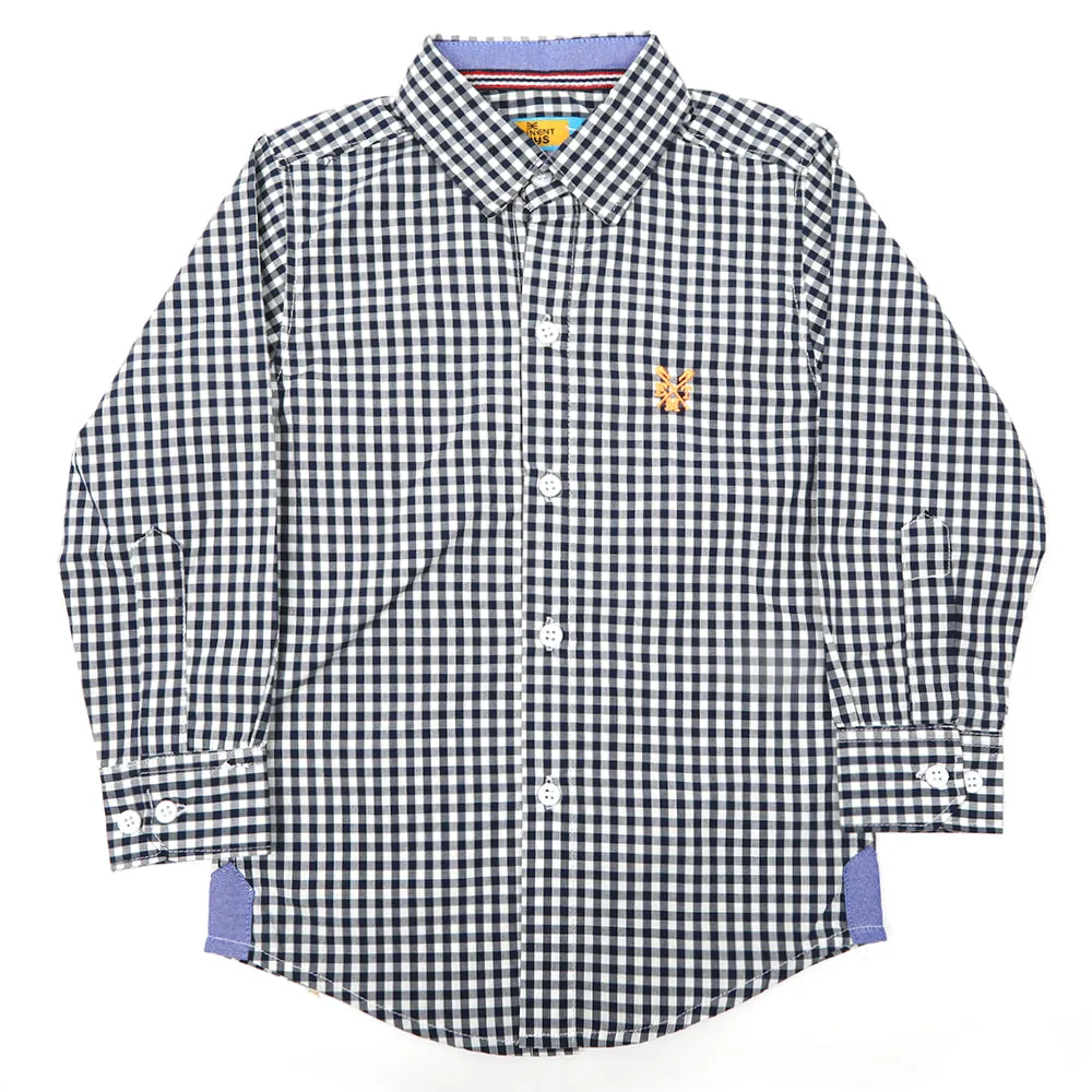Eminent Boys Full Sleeves Casual Shirt - Navy Blue