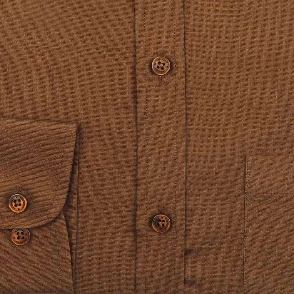 Eminent Men's Chambray Shirt - Brown