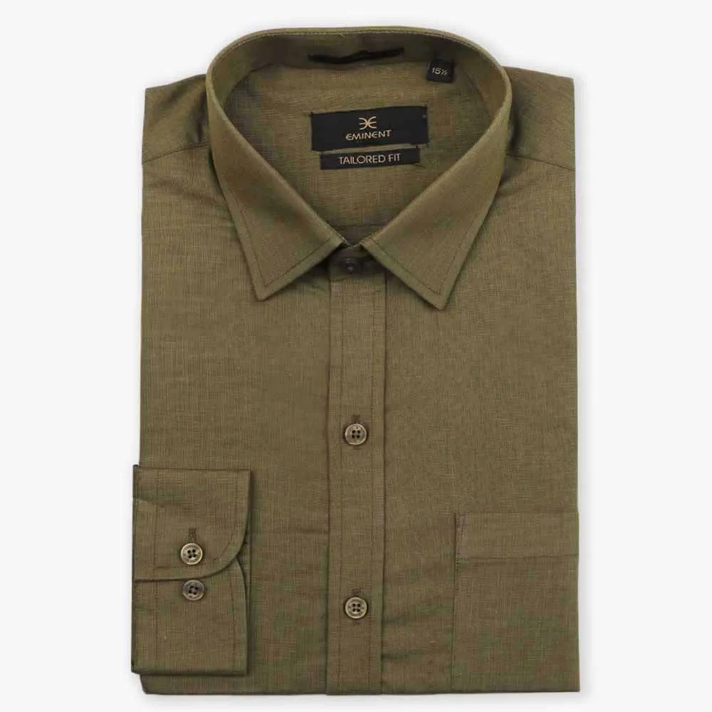 Eminent Men's Chambray Shirt - Olive Green