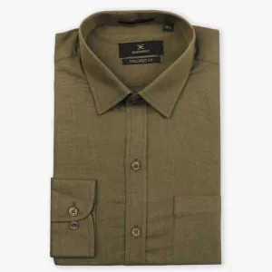 Eminent Men's Chambray Shirt - Olive Green