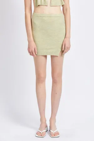 Emory Park SLIT BODYCON KNITTED MINI SKIRT