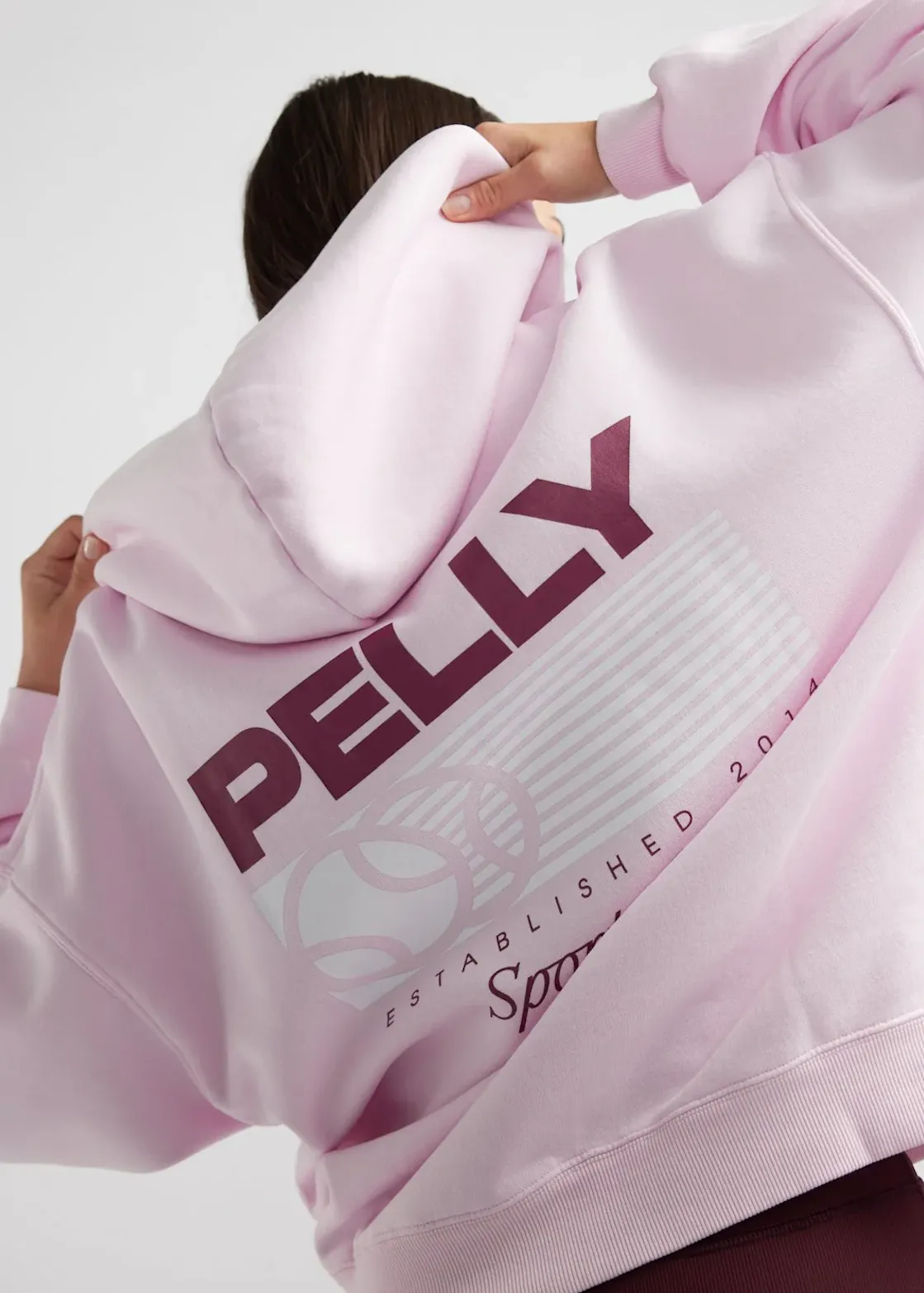 ENA PELLY Tennis Logo Hoodie - Candy Pink