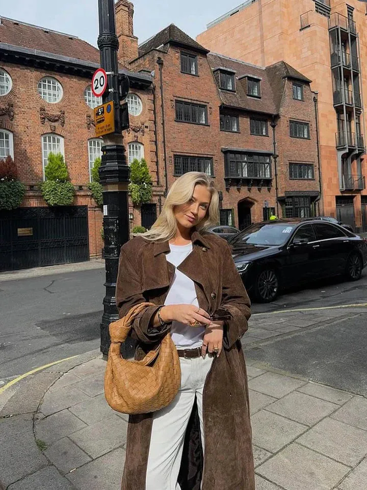 Farnza - suede trench coat