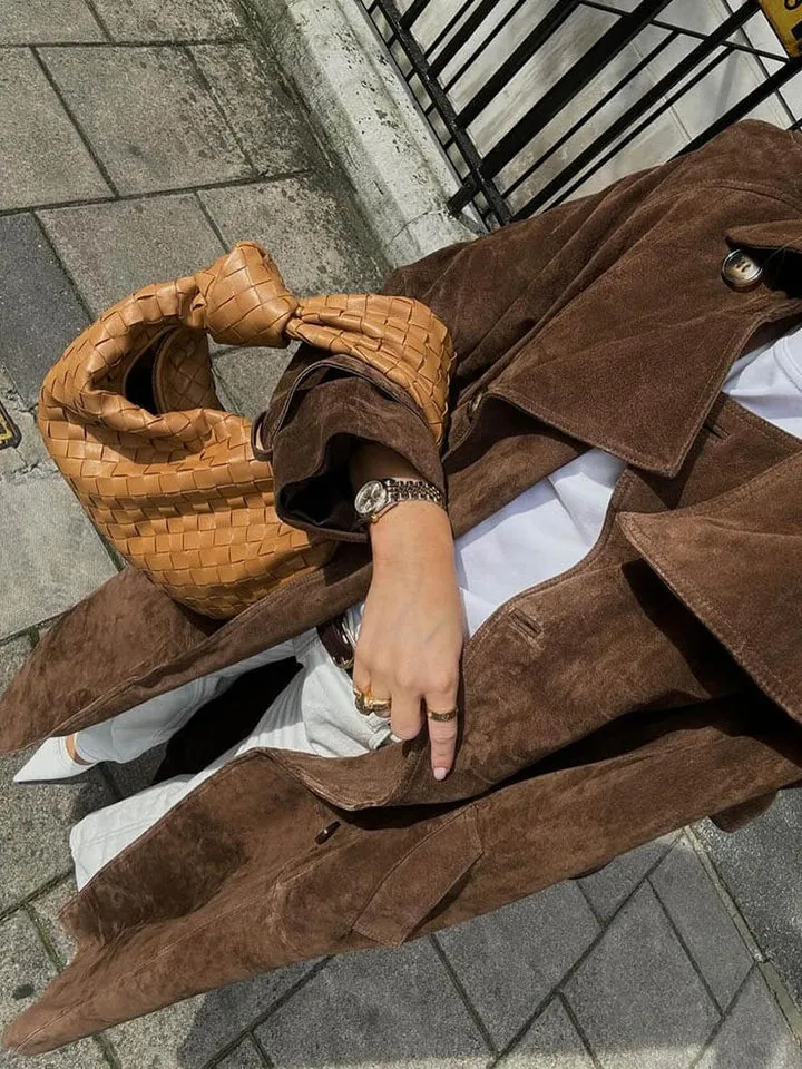Farnza - suede trench coat